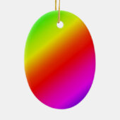 Farbenfrohe Regenbogenblende Diagonal Keramikornament (Hinten)
