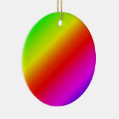 Farbenfrohe Regenbogenblende Diagonal Keramikornament (Rechts)