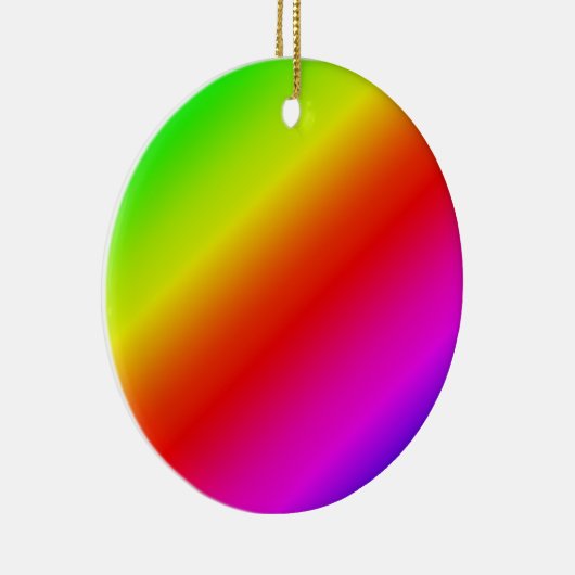 Farbenfrohe Regenbogenblende Diagonal Keramikornament (Rechts)