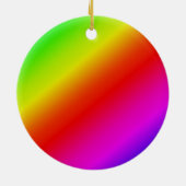 Farbenfrohe Regenbogenblende Diagonal Keramikornament (Hinten)