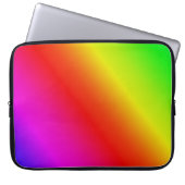 Farbenfrohe Regenbogenblende Diagonal Laptopschutzhülle (Vorderseite)