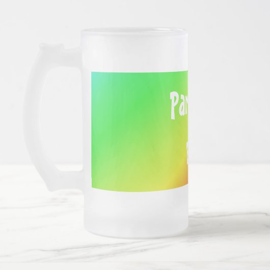 Farbenfrohe Regenbogenblende Diagonal Mattglas Bierglas (Links)