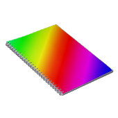 Farbenfrohe Regenbogenblende Diagonal Notizblock (Rechte Seite)