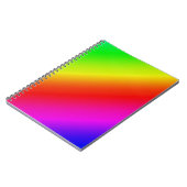 Farbenfrohe Regenbogenblende Diagonal Notizblock (Linke Seite)