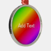 Farbenfrohe Regenbogenblende Diagonal Ornament Aus Metall (Rechts)