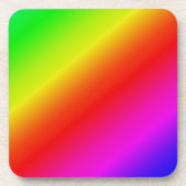Farbenfrohe Regenbogenblende Diagonal Untersetzer (Vorderseite)