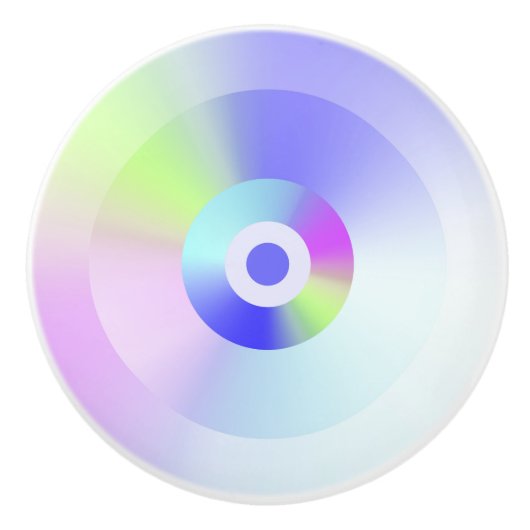 Farbenfrohe Regenbogenblende Gute Augen strahlend Keramikknauf (Vorderseite)