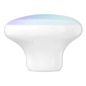 Farbenfrohe Regenbogenblende Gute Augen strahlend Keramikknauf (Seitenansicht)