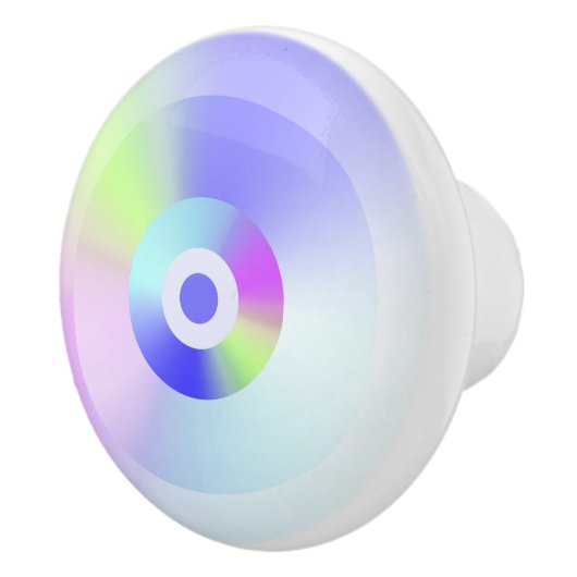 Farbenfrohe Regenbogenblende Gute Augen strahlend Keramikknauf (Rechts)