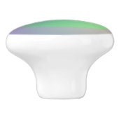 Farbenfrohe Regenbogenblende Gute Augen strahlend Keramikknauf (Seitenansicht)