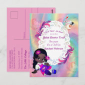 Farbenfrohe Regenbogenbrillen Kinderdusche Babydus Postkarte (Vorne/Hinten)