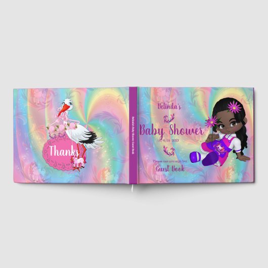 Farbenfrohe Regenbogenbrillen Kinderkuchen Süsse Gästebuch (Voll)