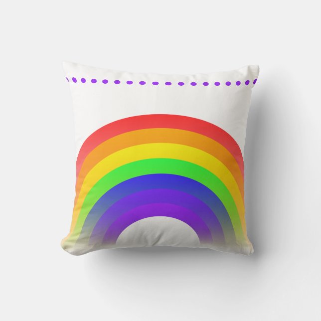 Farbenfrohe Regenbogendesign Kissen (Vorderseite)