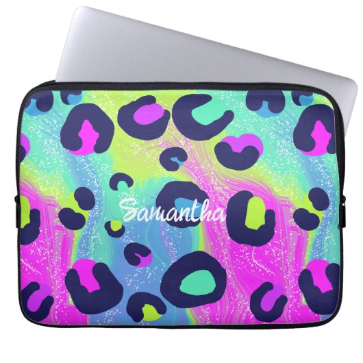 Farbenfrohe Regenbogendrucke Laptopschutzhülle (Vorderseite)