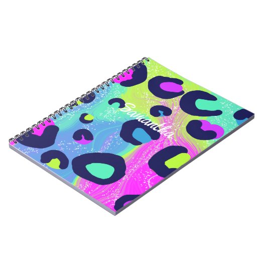 Farbenfrohe Regenbogendrucke Notizblock (Linke Seite)