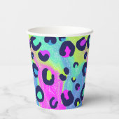 Farbenfrohe Regenbogendrucke Pappbecher (Rückseite)