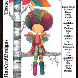 Farbenfrohe Regenbogenfairy, Afro Hair DG9R Decoup Seidenpapier