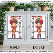 Farbenfrohe Regenbogenfairy, Afro Hair DG9RF Decou Seidenpapier