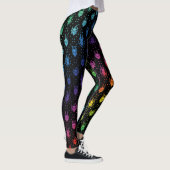 Farbenfrohe Regenbogenfantasy Dragon Quilmuster Leggings (Rechts)