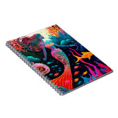 Farbenfrohe Regenbogenfantasy Notizblock (Rechte Seite)