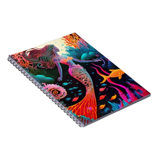 Farbenfrohe Regenbogenfantasy Notizblock (Rechte Seite)