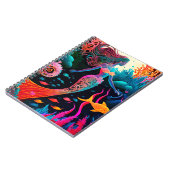 Farbenfrohe Regenbogenfantasy Notizblock (Linke Seite)