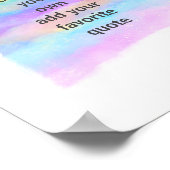 farbenfrohe Regenbogenfarbe Poster (Ecke)