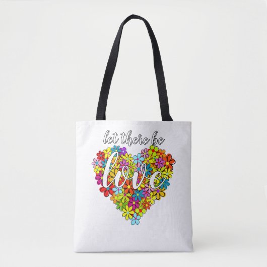 Farbenfrohe Regenbogenfarben Blumenmuster Tasche (Vorderseite)
