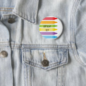 Farbenfrohe Regenbogenfarben Crayons Geburtstag Button (Beispiel)