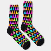 Farbenfrohe Regenbogenfarben Dreieck Design Socken (Rechts)