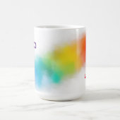 Farbenfrohe Regenbogenfarben Elegante Monogramm-Vo Kaffeetasse (Mittel)