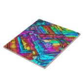 Farbenfrohe Regenbogenfarben Fliese (Seite)