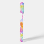 Farbenfrohe Regenbogenfarben Gefärbte Krawatte Aqu iPhone Hülle (Rechte Seite)