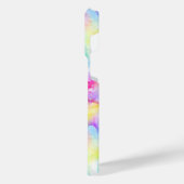 Farbenfrohe Regenbogenfarben Gefärbte Krawatte Aqu iPhone Hülle (Linke Seite)