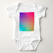 Farbenfrohe Regenbogenfarben glänzendes Design Baby Strampler (Vorderseite)