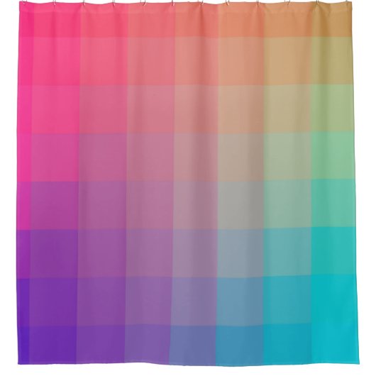 Farbenfrohe Regenbogenfarben glänzendes Design Duschvorhang (Vorderseite)