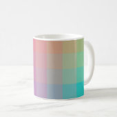 Farbenfrohe Regenbogenfarben glänzendes Design Kaffeetasse (VorderseiteRechts)