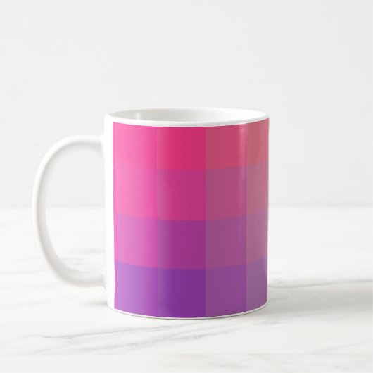 Farbenfrohe Regenbogenfarben glänzendes Design Kaffeetasse (Links)