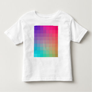 Farbenfrohe Regenbogenfarben glänzendes Design Kleinkind T-shirt