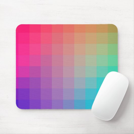 Farbenfrohe Regenbogenfarben glänzendes Design Mousepad (Mit Mouse)