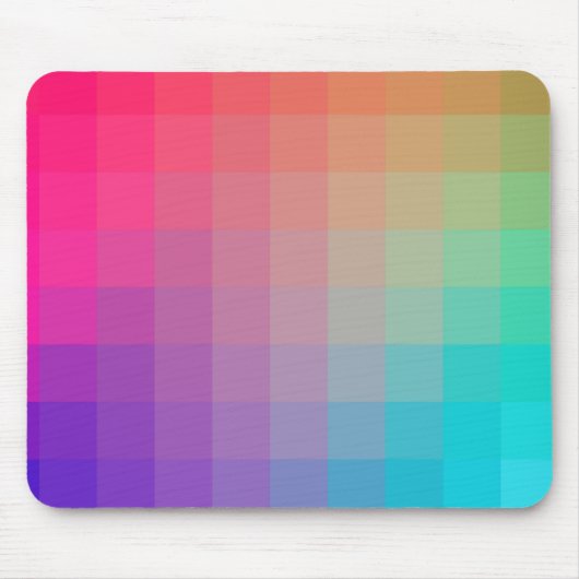 Farbenfrohe Regenbogenfarben glänzendes Design Mousepad (Vorne)