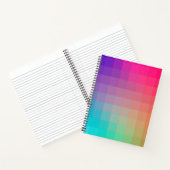 Farbenfrohe Regenbogenfarben glänzendes Design Notizblock (Innenseite)