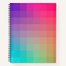 Farbenfrohe Regenbogenfarben glänzendes Design Notizblock