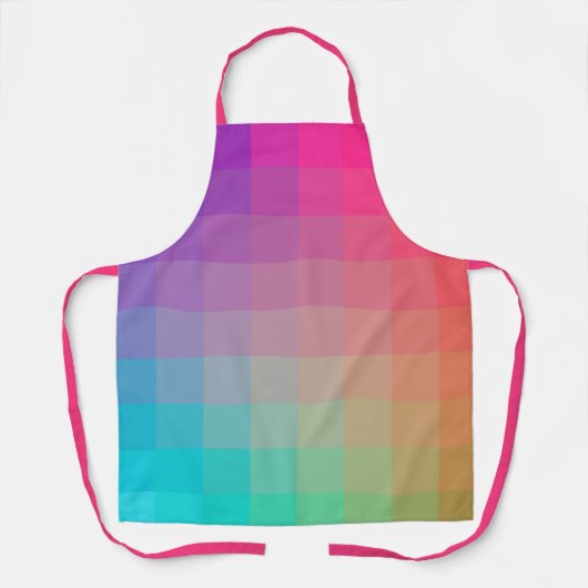 Farbenfrohe Regenbogenfarben glänzendes Design Schürze (Vorderseite)