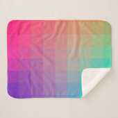 Farbenfrohe Regenbogenfarben glänzendes Design Sherpadecke (Vorderseite (Horizontal))