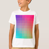 Farbenfrohe Regenbogenfarben glänzendes Design T-Shirt (Vorderseite)