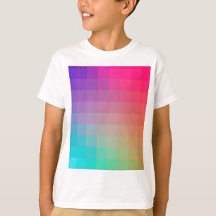 Farbenfrohe Regenbogenfarben glänzendes Design T-Shirt