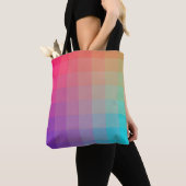 Farbenfrohe Regenbogenfarben glänzendes Design Tasche (Von Nahem)