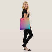 Farbenfrohe Regenbogenfarben glänzendes Design Tasche (Am Model)
