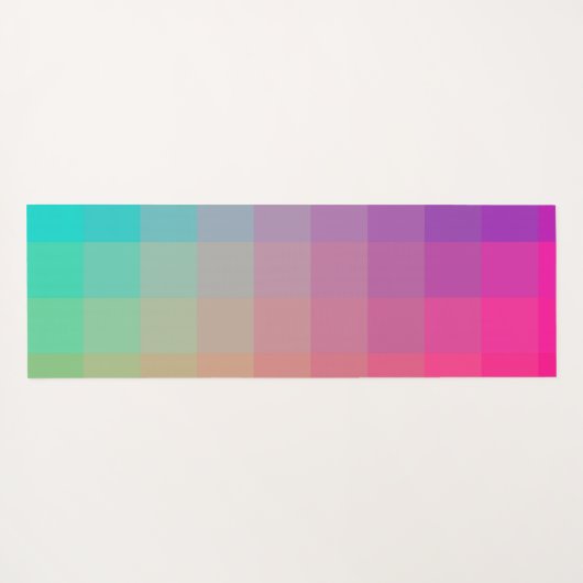 Farbenfrohe Regenbogenfarben glänzendes Design Yogamatte (Rückseite (Horizontal))